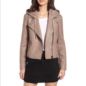 Blank NYC Meant to Be Moto Jacket with Removable Hood